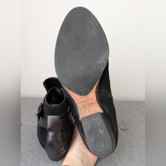 Aquatalia Farin Suede Weatherproof Ankle Boots – Black, Size 9 - Picture 6 of 13